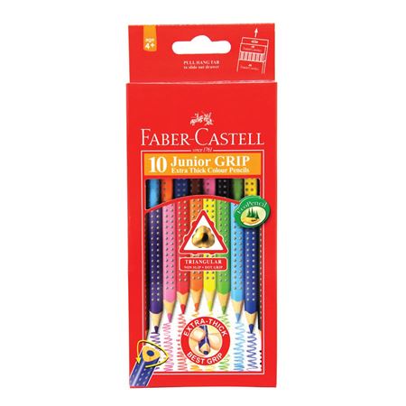 10 Crayons de couleur Grip JUNIOR