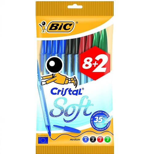 Pack de 8 Stylos Cristal Soft + 2 Offerts