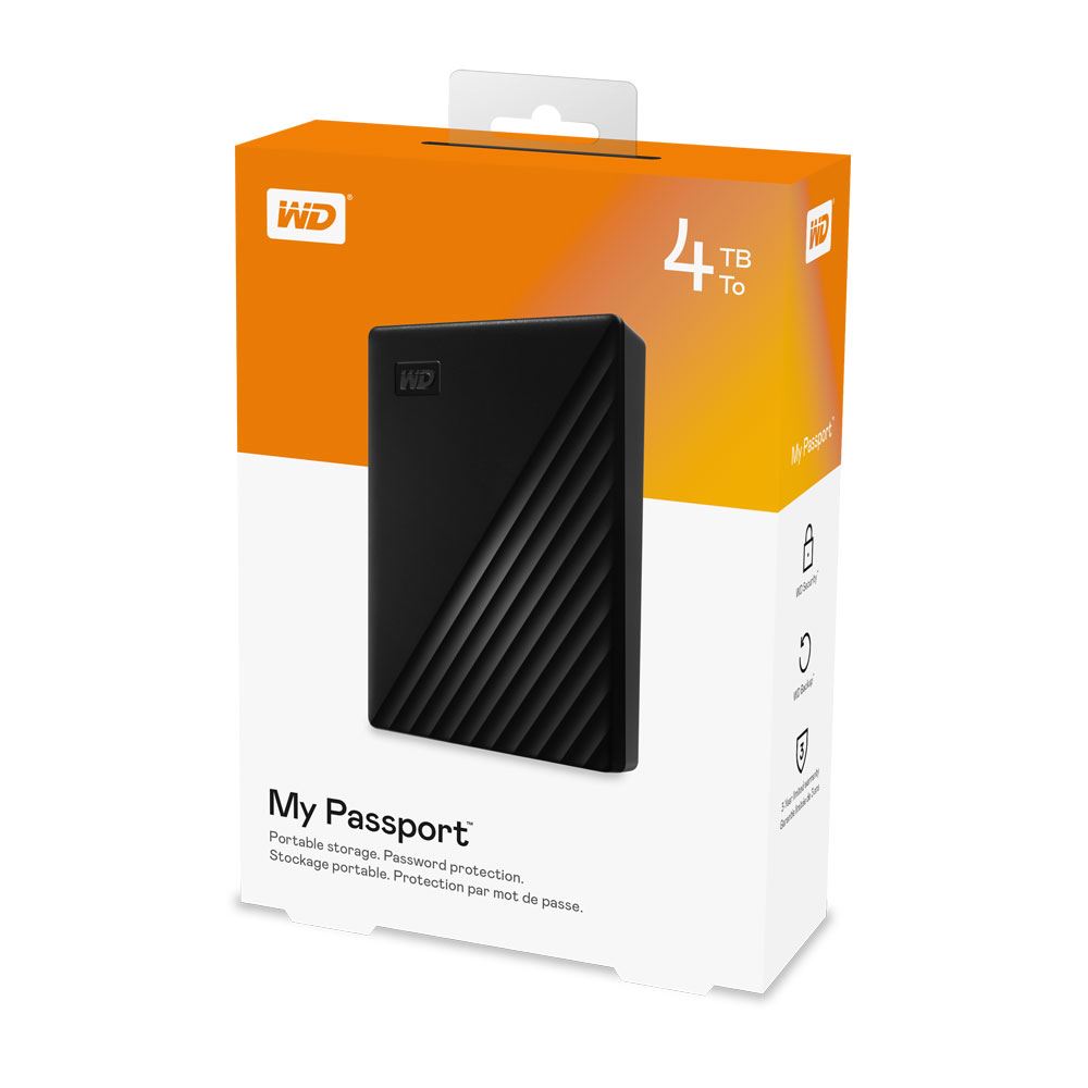 Disque Dur My Passport 4Tb USB - Noir