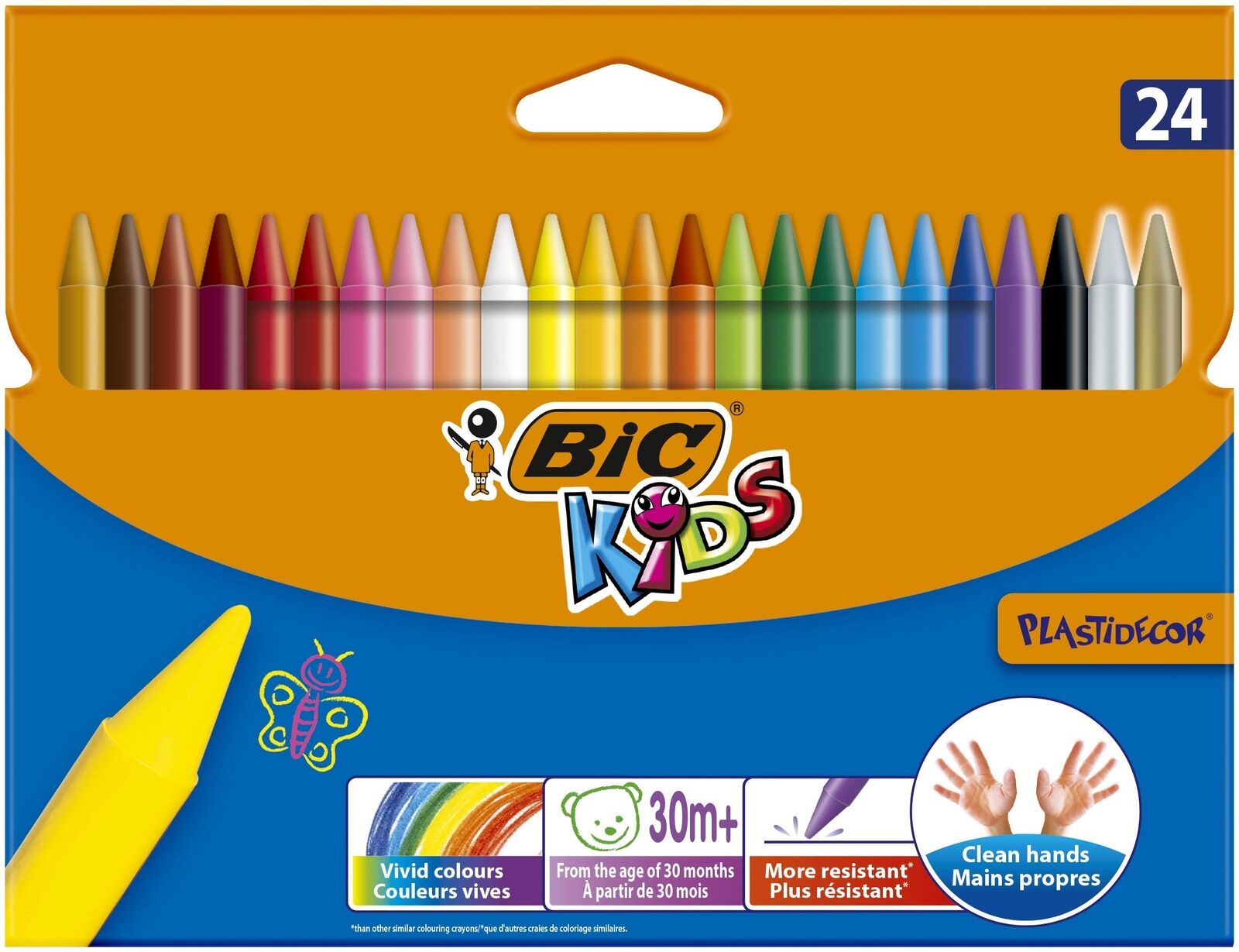 Pack de 24 Crayons de coloriage Plastidecor