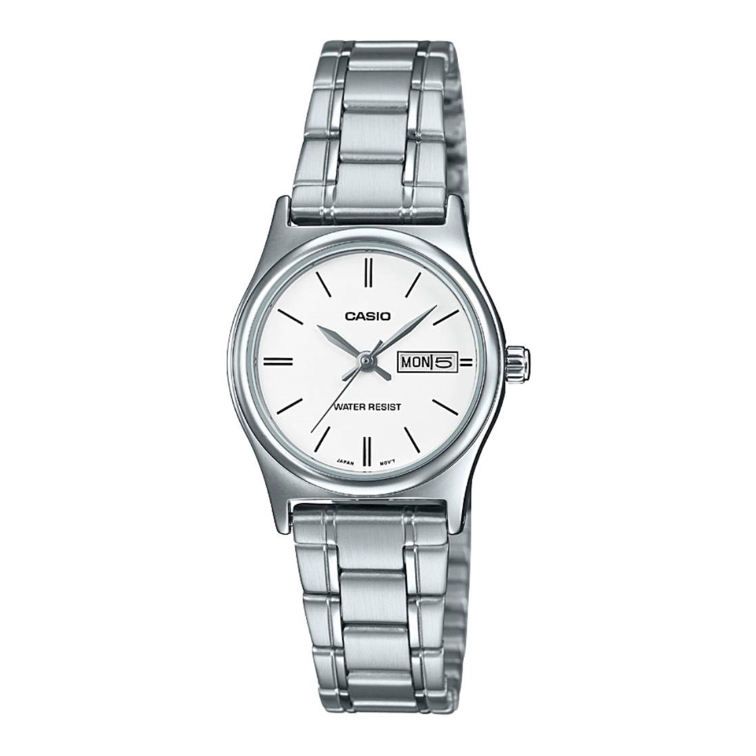 Montre classique pour femmes avec cadran blanc - Silver