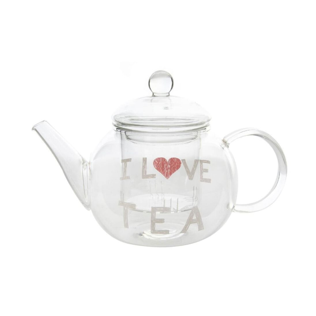 Théière transparente I Love Tea