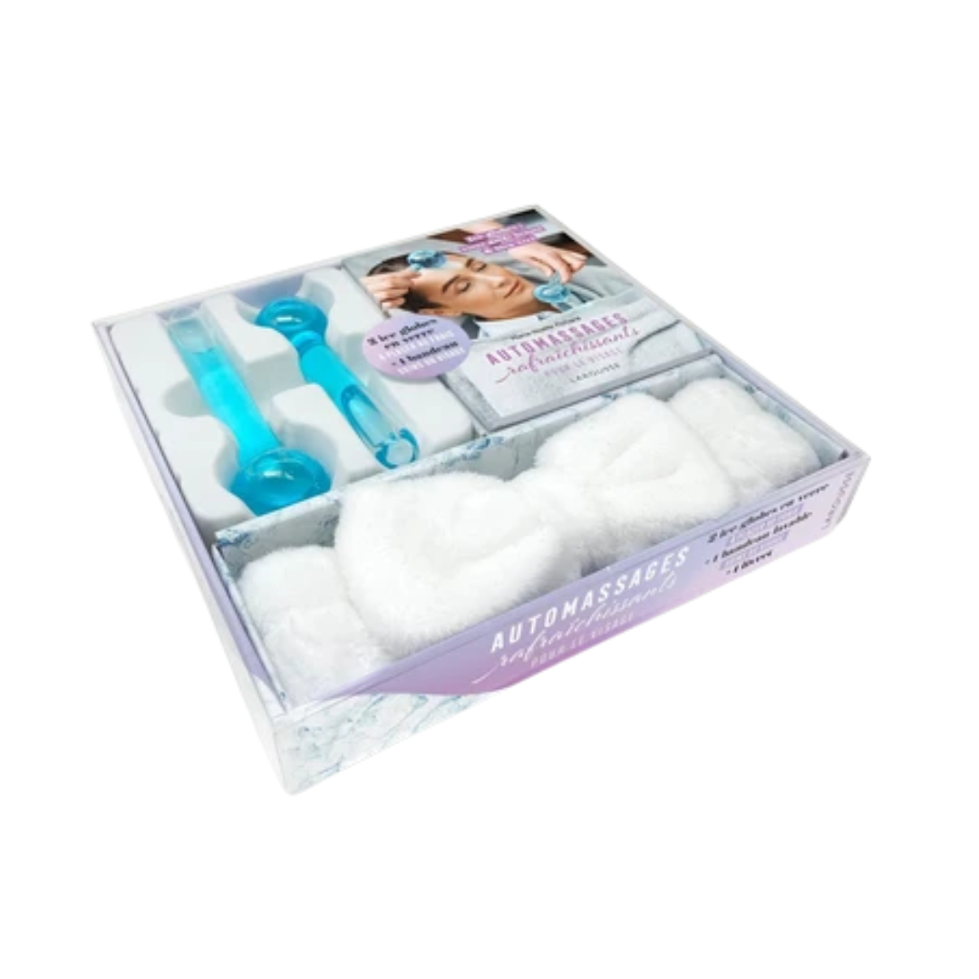 Coffret Automassages rafraîchissants pour le visage - avec accessoires et 1 livret