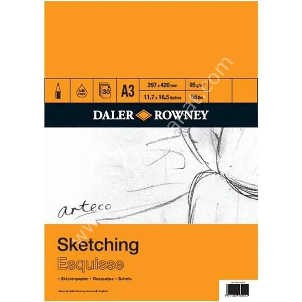 Bloc à Spirales Esquisse 30 Feuilles 95Gr A3