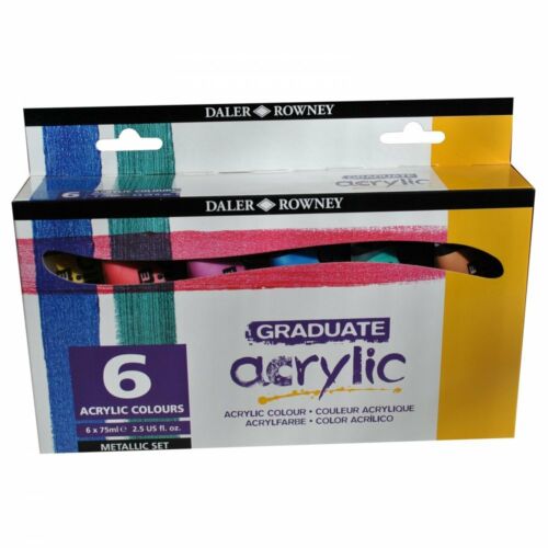 Ensemble Graduate Acrylique Métalliques 6X75ml