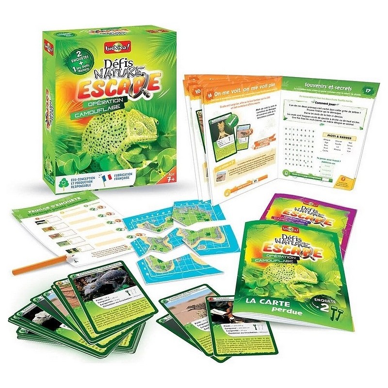 Jeu de société défis nature escape - Opération Camouflage
