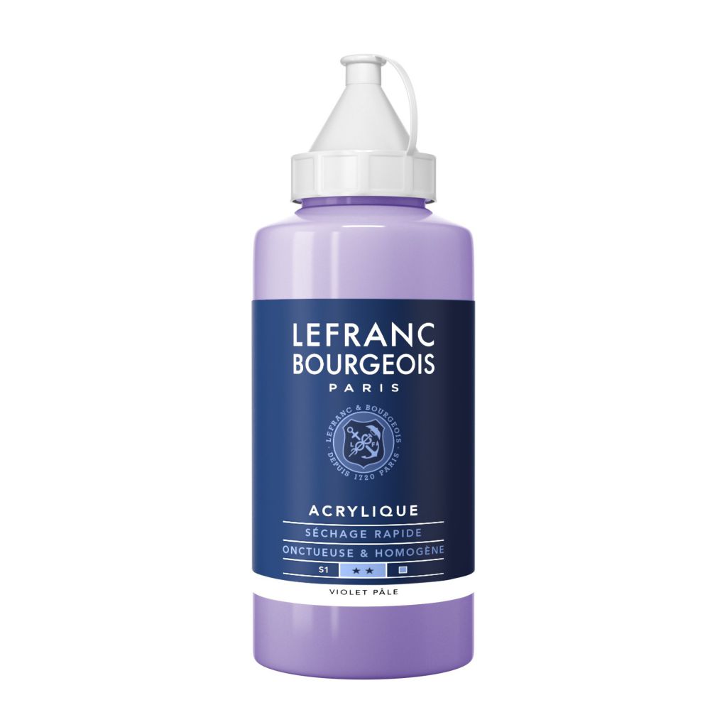 Lb Acrylique Fine 750ml Bouteille Violet Pâle