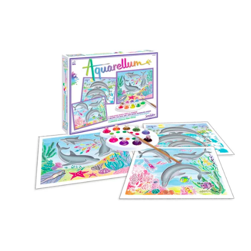 Coffret Aquarellum - Dauphins