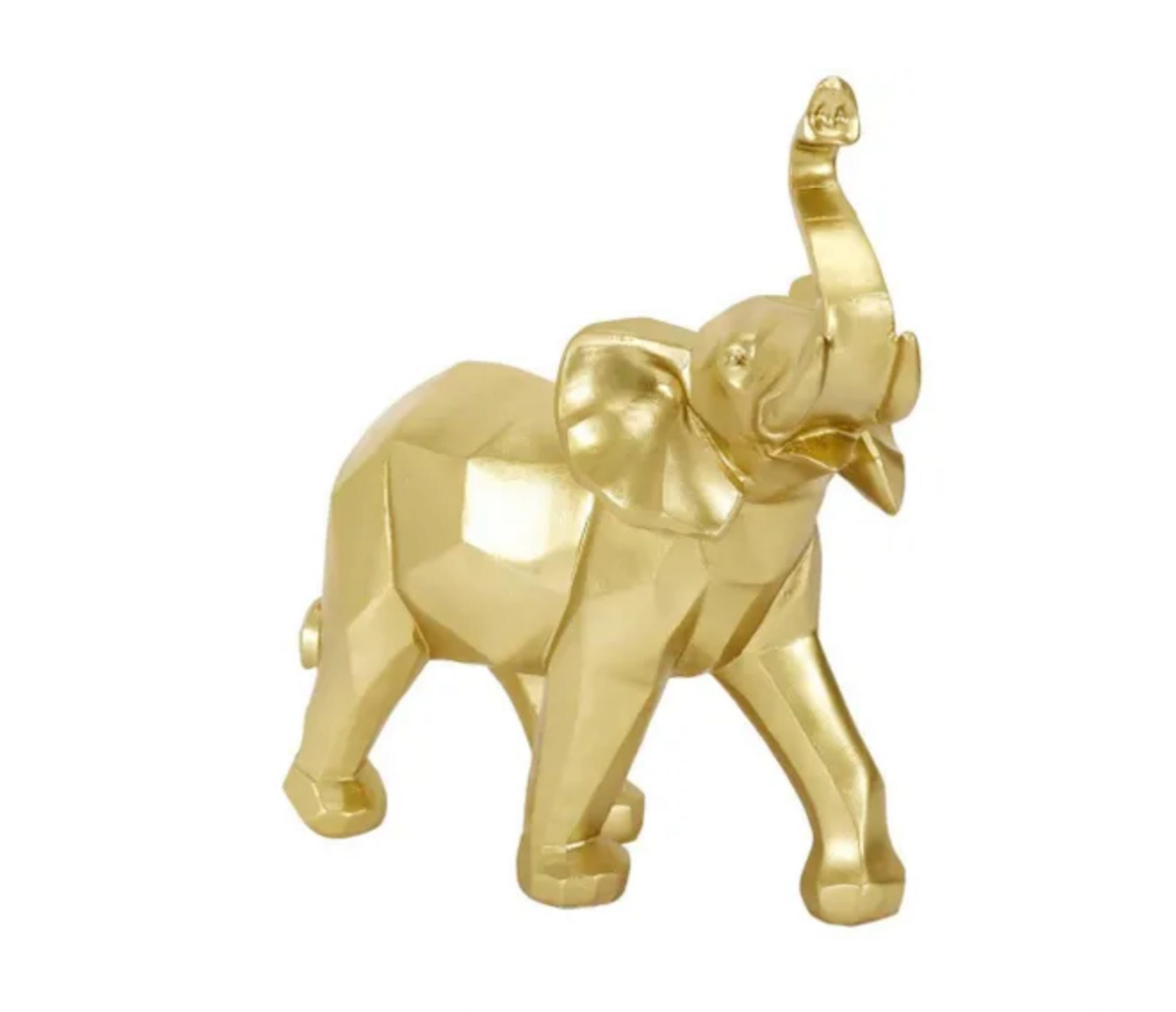 Eléphant En Polyrésine - Doré