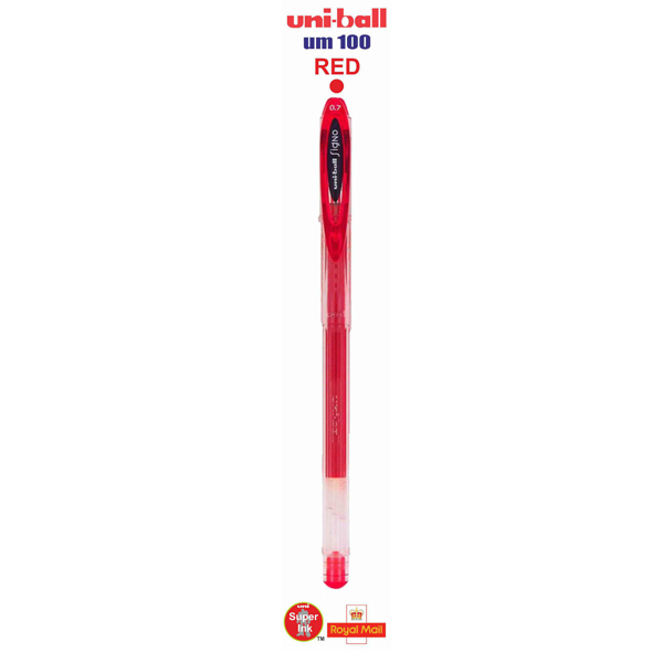 Stylo Encre Gel Signo UM100 0,7mm Rouge