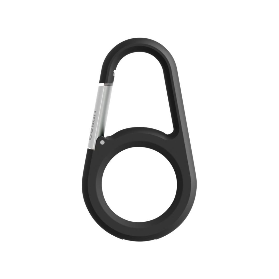 Support sécurisé avec mousqueton pour AirTag - Noir