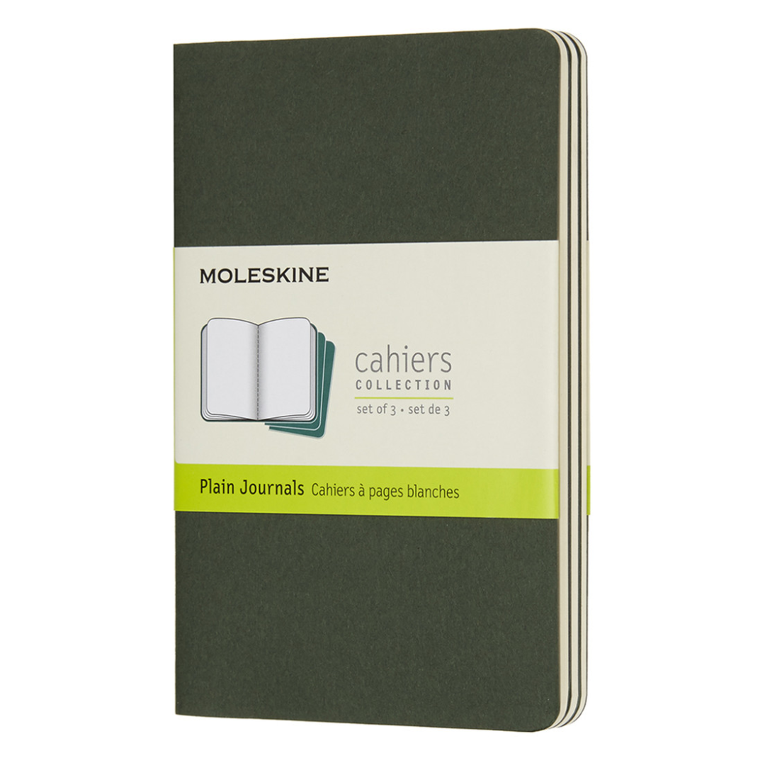 Set de 3 cahiers avec couverture souple kraft - Vert Myrte