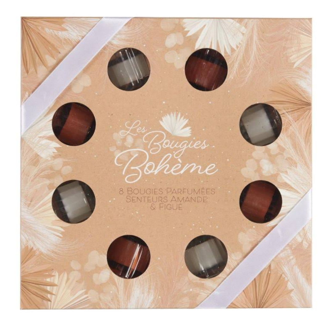 Coffret Bougies parfumées Bohème - 8 pièces