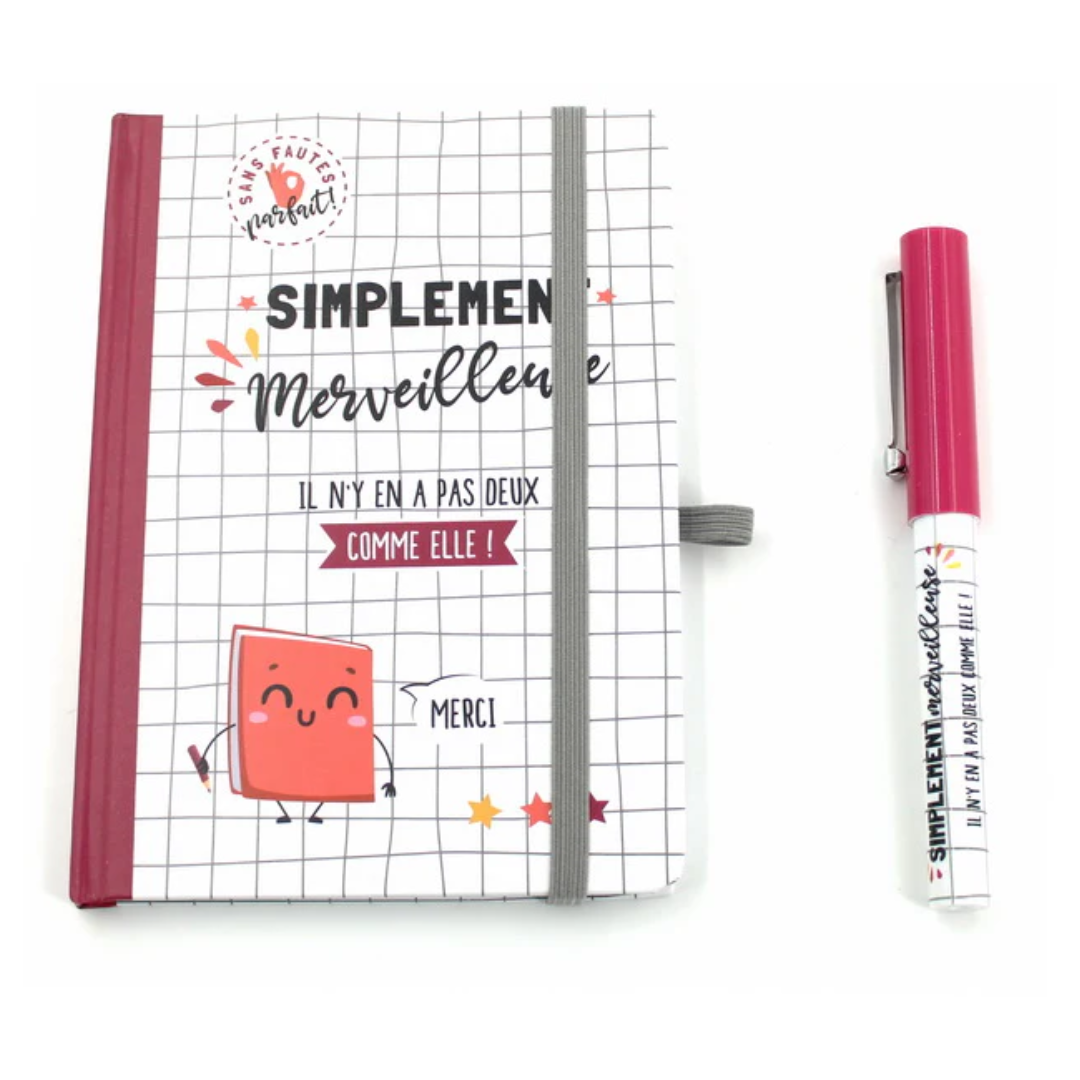 Ensemble carnet et stylo pour prof 3AS