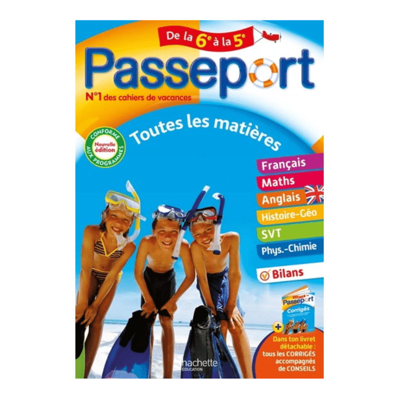 Cahier de vacances Passeport - Toutes les matières de la 6e à la 5e