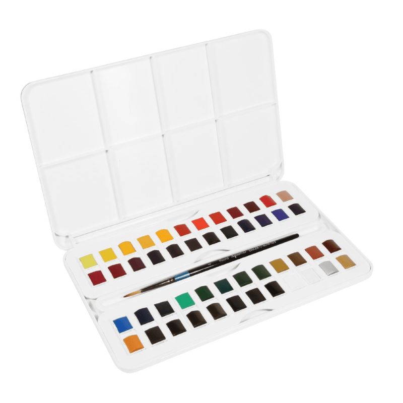 Coffret Aquarelle Aquafine - 48 demi-godets