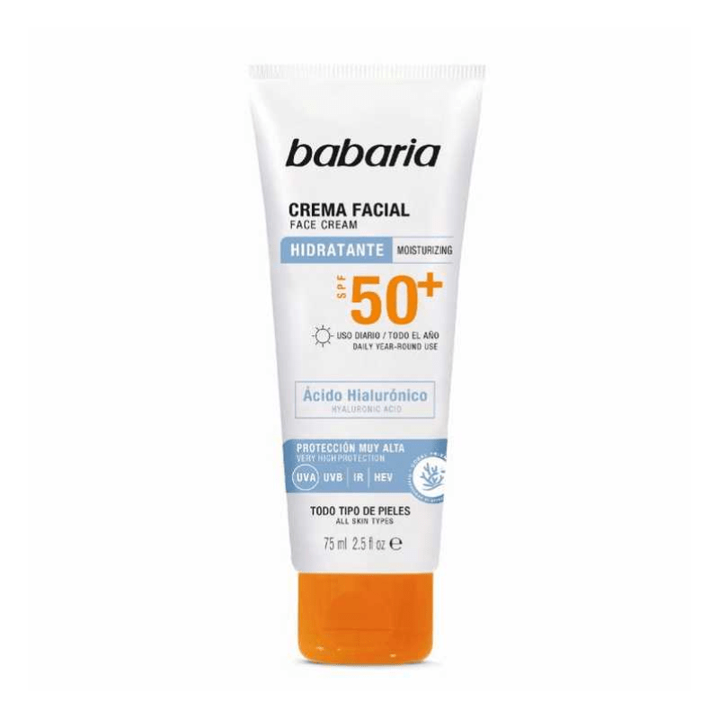 Crème solaire visage à l'acide hyaluronique SPF50+ 75 ml