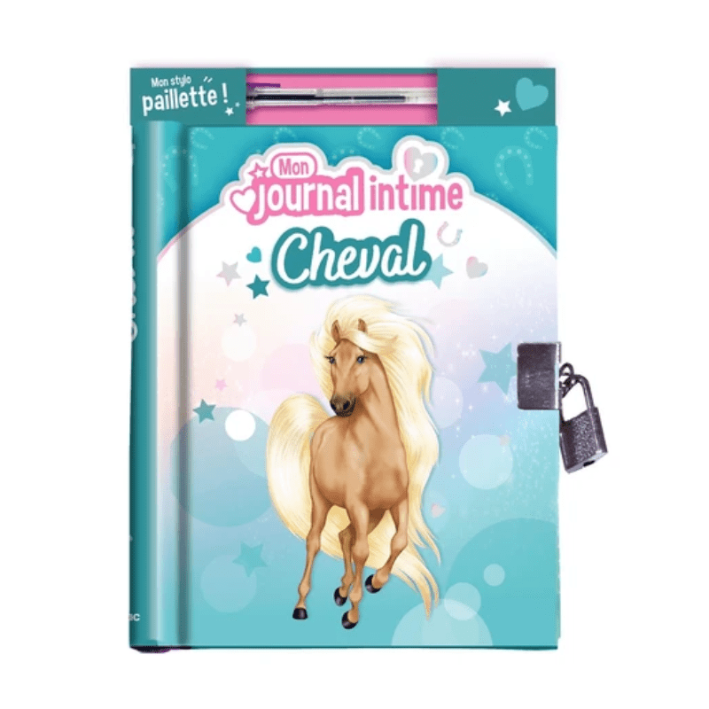Mon journal intime Cheval - Avec 1 stylo à paillettes
