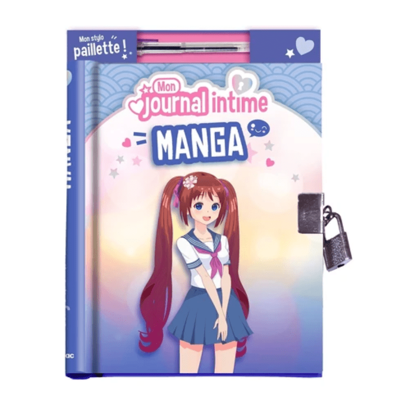 Mon journal intime Manga - Avec 1 stylo à paillettes