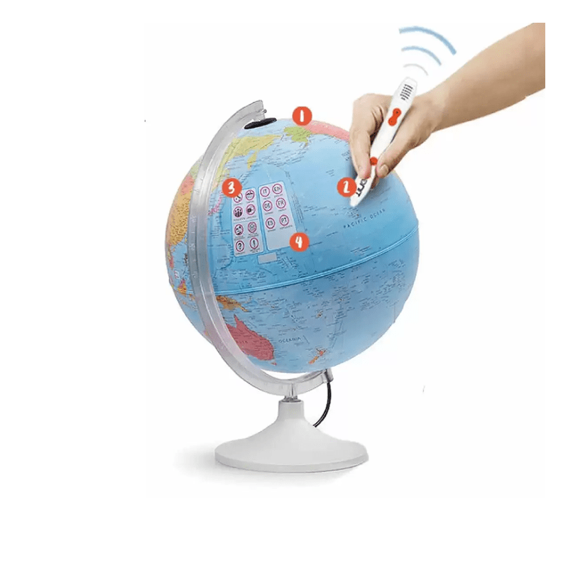 Globe Terrestre interactif lumineux 30 cm