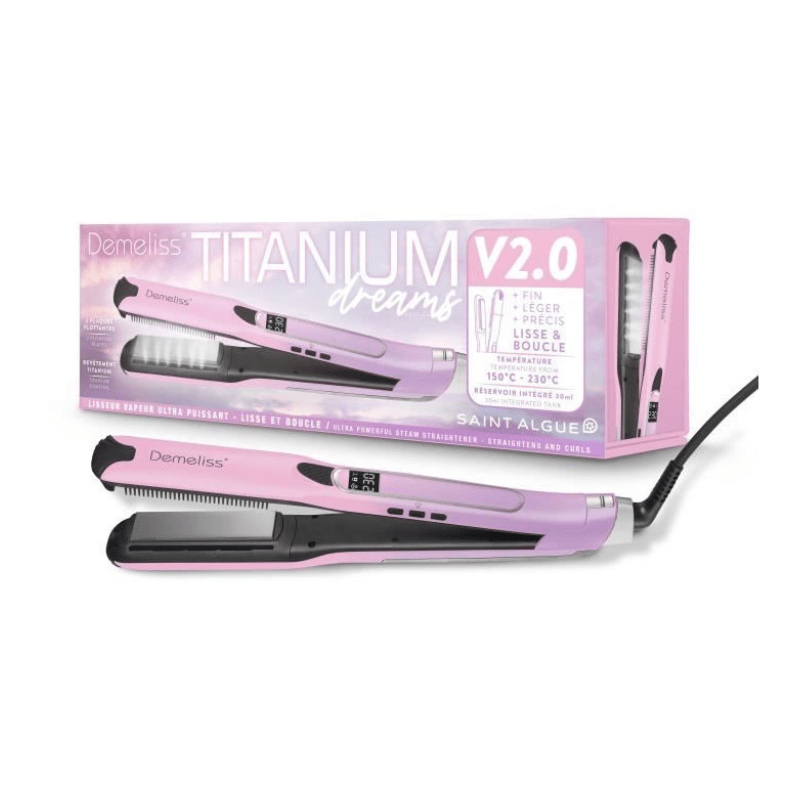 Lisseur vapeur Demeliss Titanium V2.0 Dreams - Rose