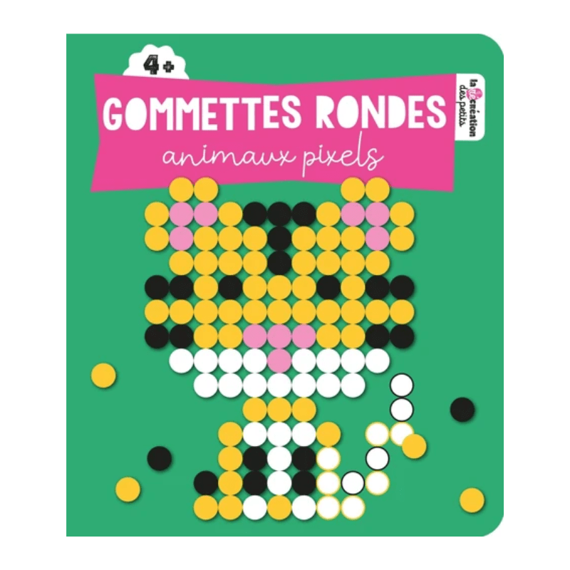 Gommettes rondes Animaux pixels