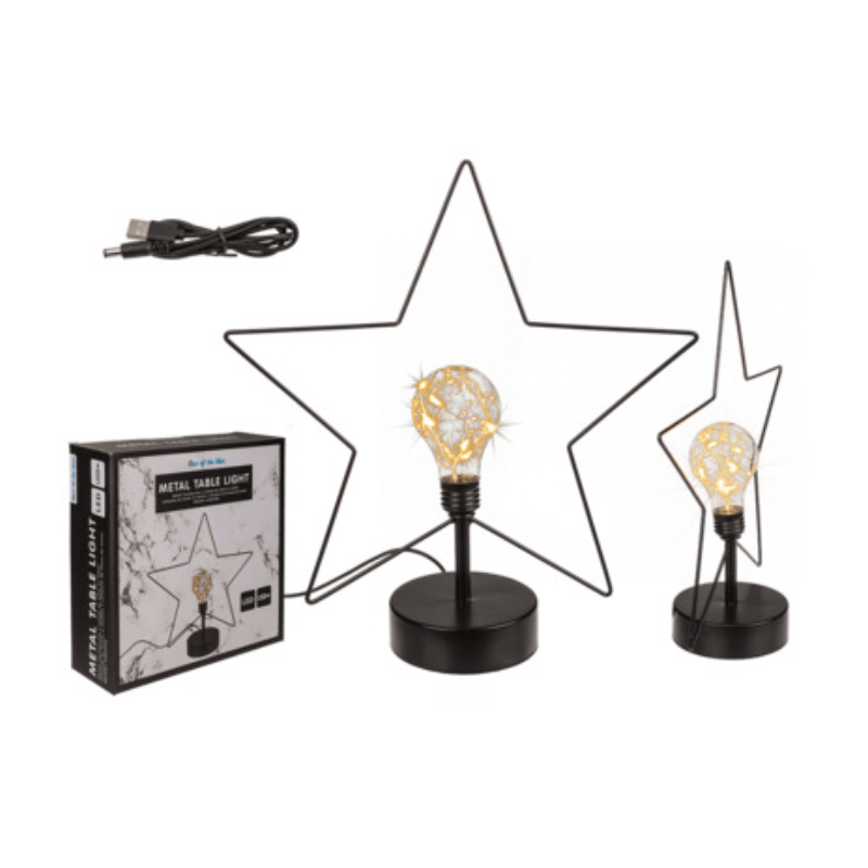 Lampe de table étoile avec 8 Led