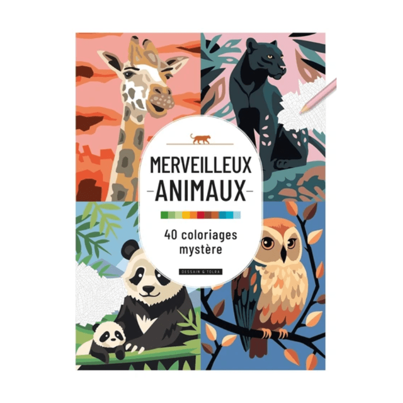 Merveilleux animaux - 40 coloriages mystère