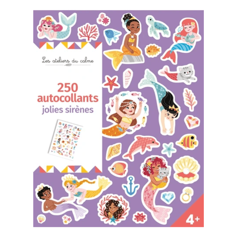 250 autocollants - Jolies sirènes - Grand Format