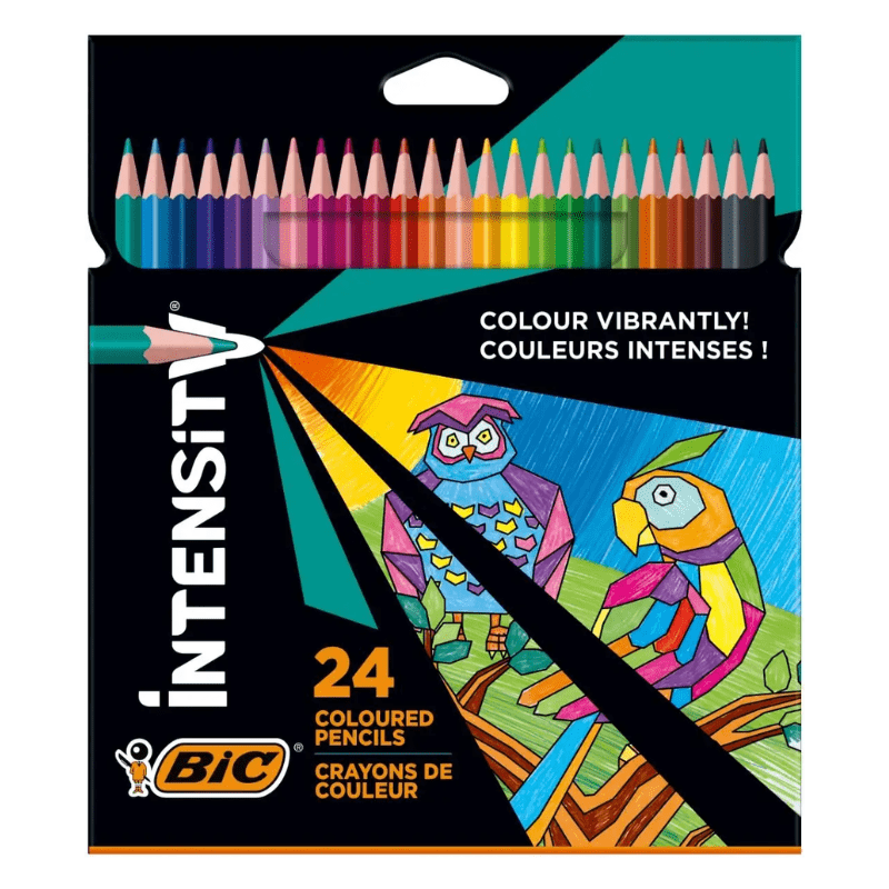 Set de 24 Crayons de Couleur Triangulaires Intensity