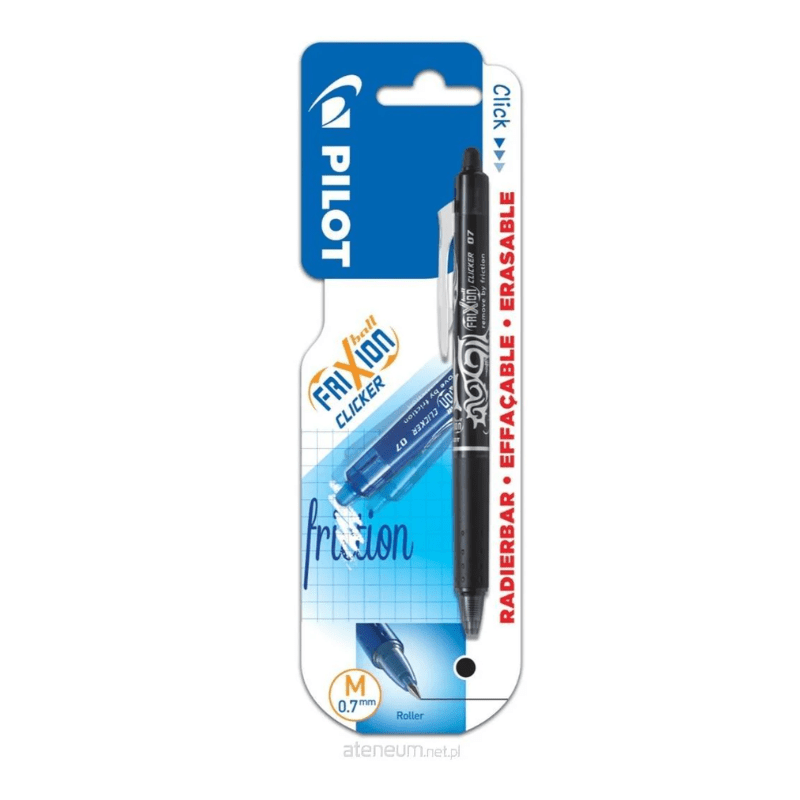 Stylo à bille Frixion ball Clicker effaçable - Noir