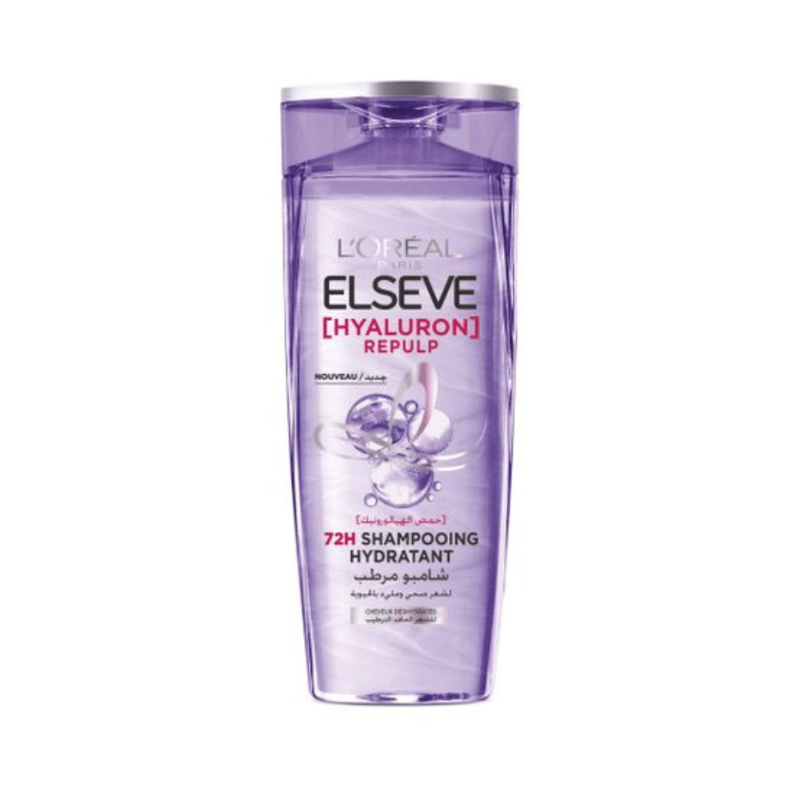 Shampoing Elseve Hyaluron Repulp à l'acide Hyaluronique pour cheveux déshydratés - 600 ml