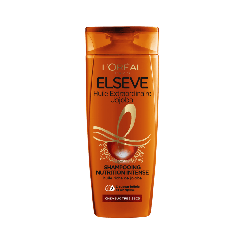 Shampoing nutrition intense Elseve - Huile extraordinaire Jojoba pour cheveux secs - 400 ml