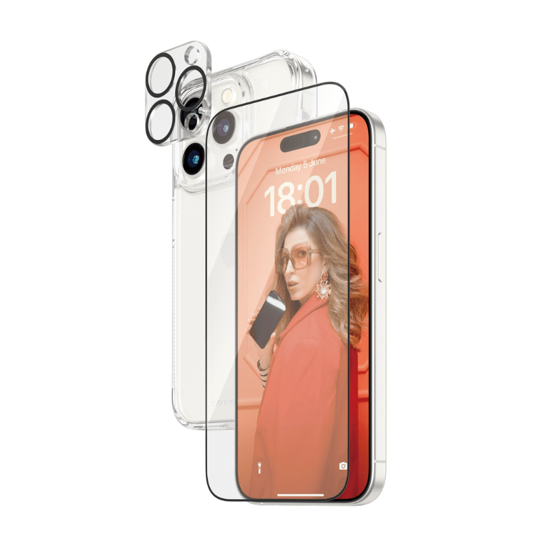 Pack 3 en 1 Protecteur d'écran et caméra pour iPhone 15 pro