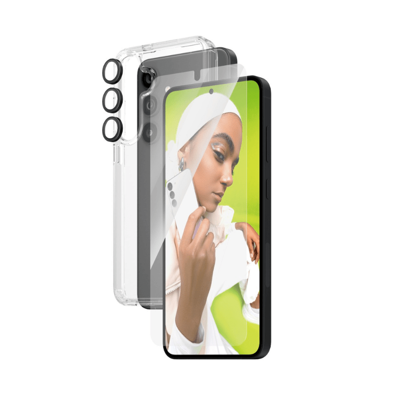 Pack 3 en 1 Protecteur d’écran et caméra + coque pour Samsung Galaxy S24 plus