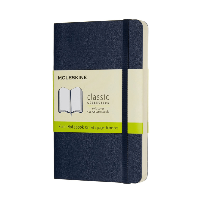 Carnet Classic à pages blanches avec couverture souple 192p – Bleu saphir