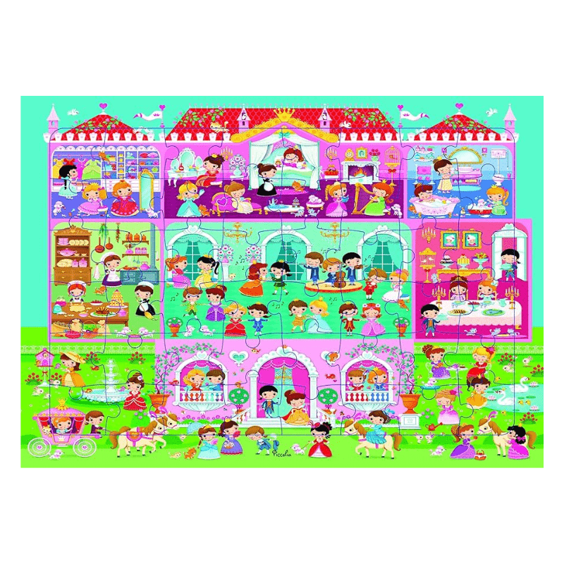 Puzzle Le château de princesses - 48 pièces
