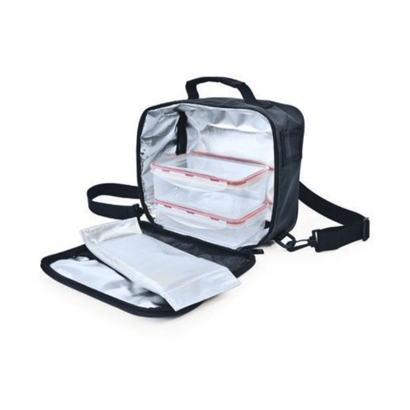 Maxi Lunchbag Gris + 2 boîtes de 0,7L et 1L