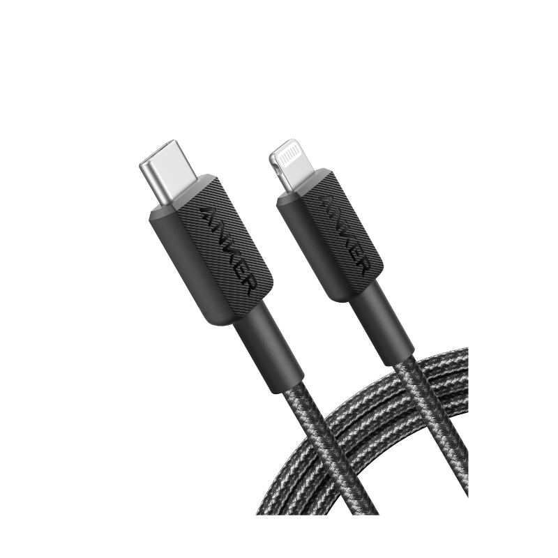 Câble USB C vers Lightning 1,8 m 60 W - Noir