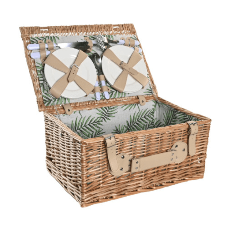 Panier pique-nique en osier avec accessoires