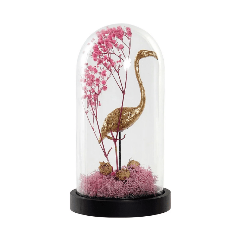 Figurine Décorative Flamant Rose - Doré