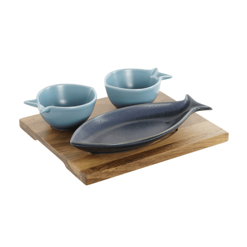 Ensemble Apéritif en porcelaine - 4 pièces