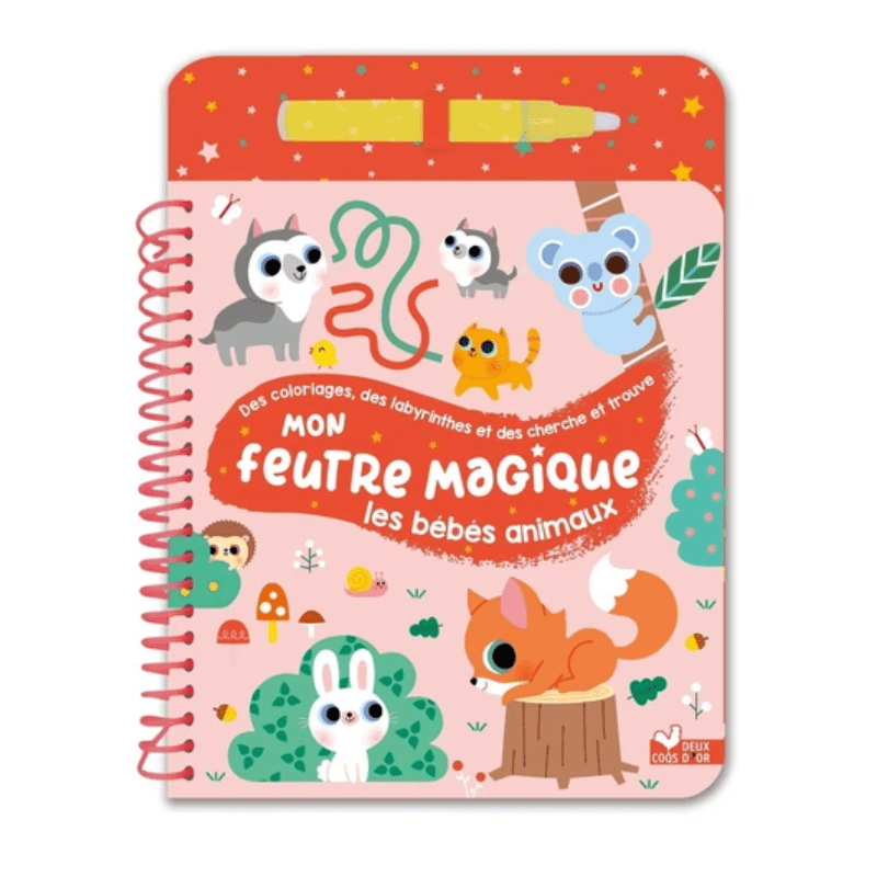 Mon feutre magique les bébés animaux - Avec feutre à réservoir d'eau