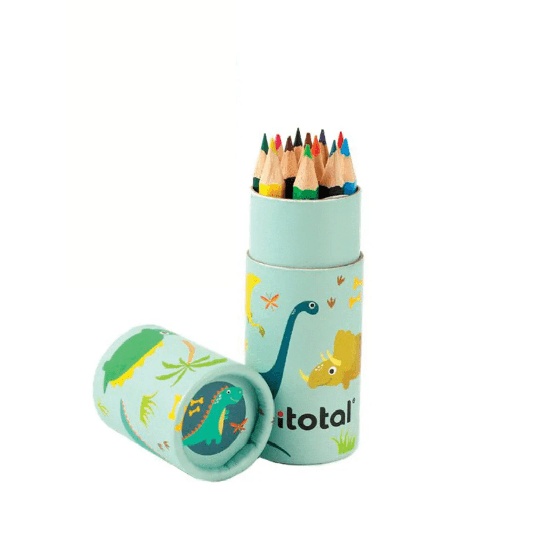 Boite de 12 crayons de couleur Dino