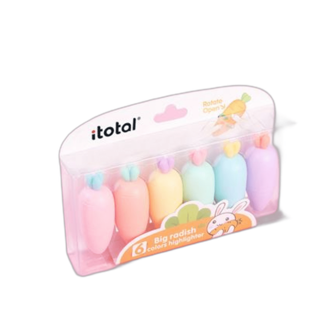 Lot de Surligneurs Carottes - 6 couleurs