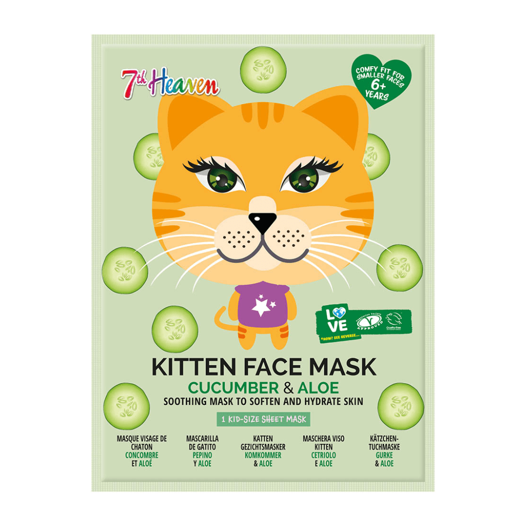Masque visage en tissu Chaton