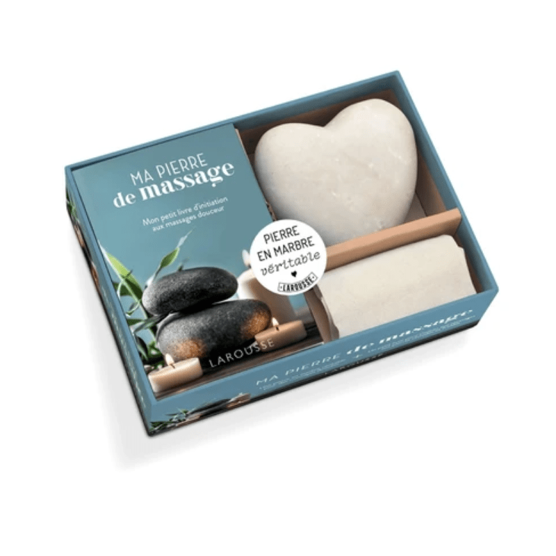 Coffret Ma pierre de massage - Avec 1 pierre, sa pochette, et 1 livret